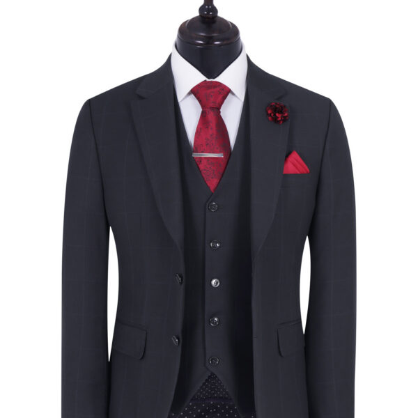 Black Check Classic Fit Suit