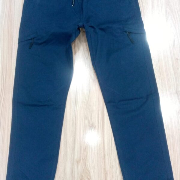 Slate Blue Cargo Zipper Trousers